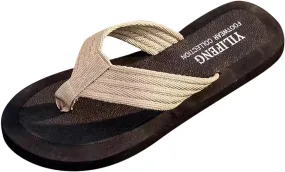 Men Shoes Fashion Beach Flip Flops Flat Toe Sandwich Beach Flip Flops for Men Light Sandals