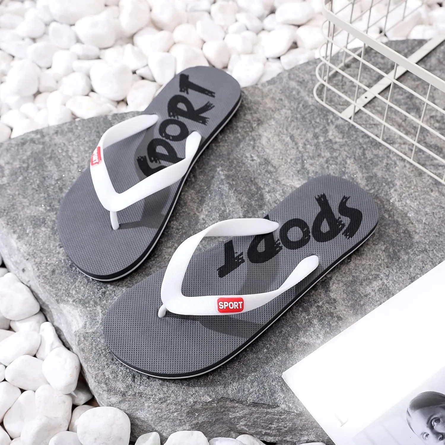 Men Shoes Flat Herringbone Slippers Fashion Casual Beach Casual Sandals Beach Slippers Men Flip Flops