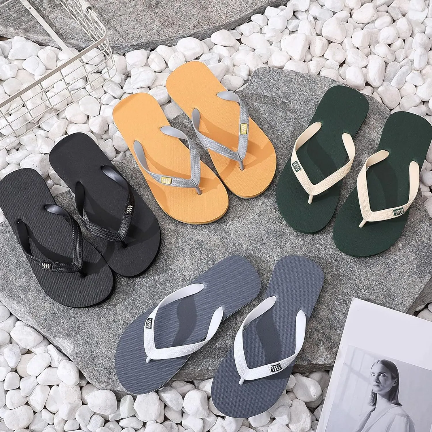 Men Shoes Flat Herringbone Slippers Fashion Casual Beach Casual Sandals Slip Sandal Flip Flops