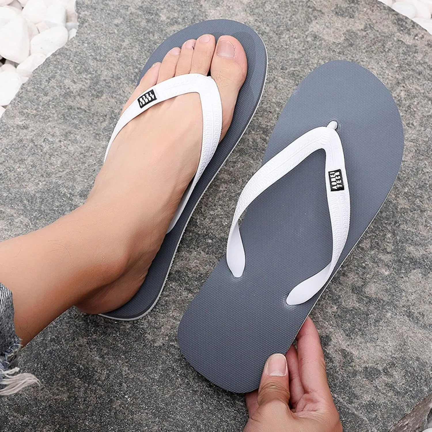 Men Shoes Flat Herringbone Slippers Fashion Casual Beach Casual Sandals Slip Sandal Flip Flops