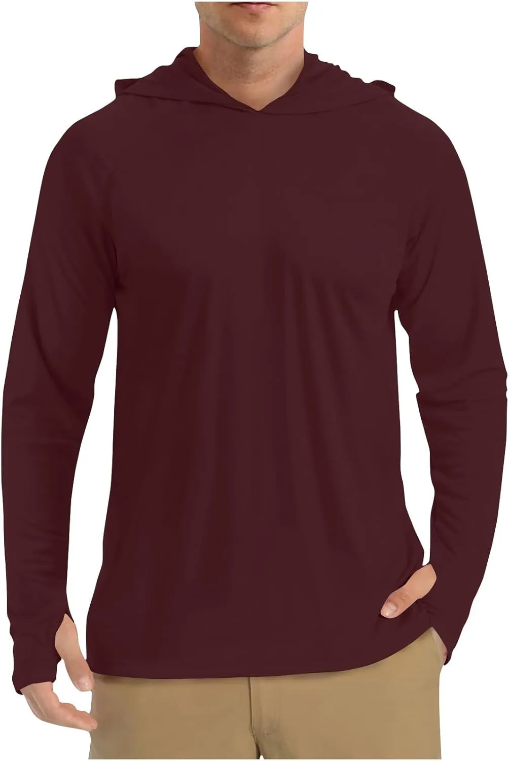Men UPF 50  Sun Protection Hoodie Shirt Summer Long Sleeve UV SPF Quick Dry Hood T-Shirt Rash Guard Fishing Outdoor