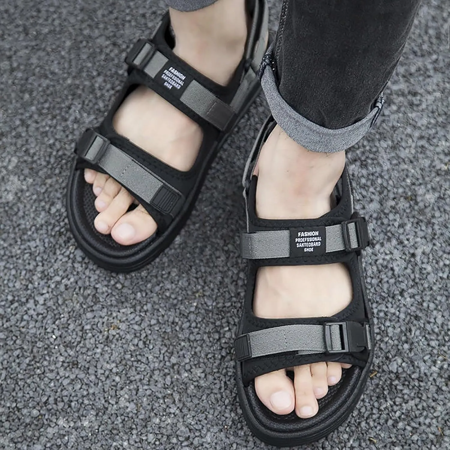 Mens Athletic Sandals Men's Hiking Sandals Men Summer Shoes Sports Sandal with Adjustable Strap