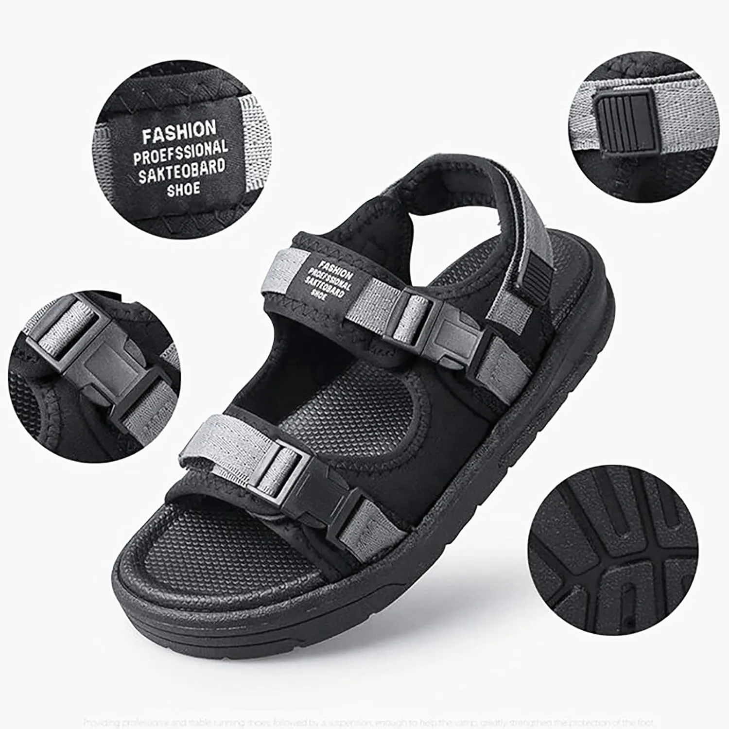 Mens Athletic Sandals Men's Hiking Sandals Men Summer Shoes Sports Sandal with Adjustable Strap