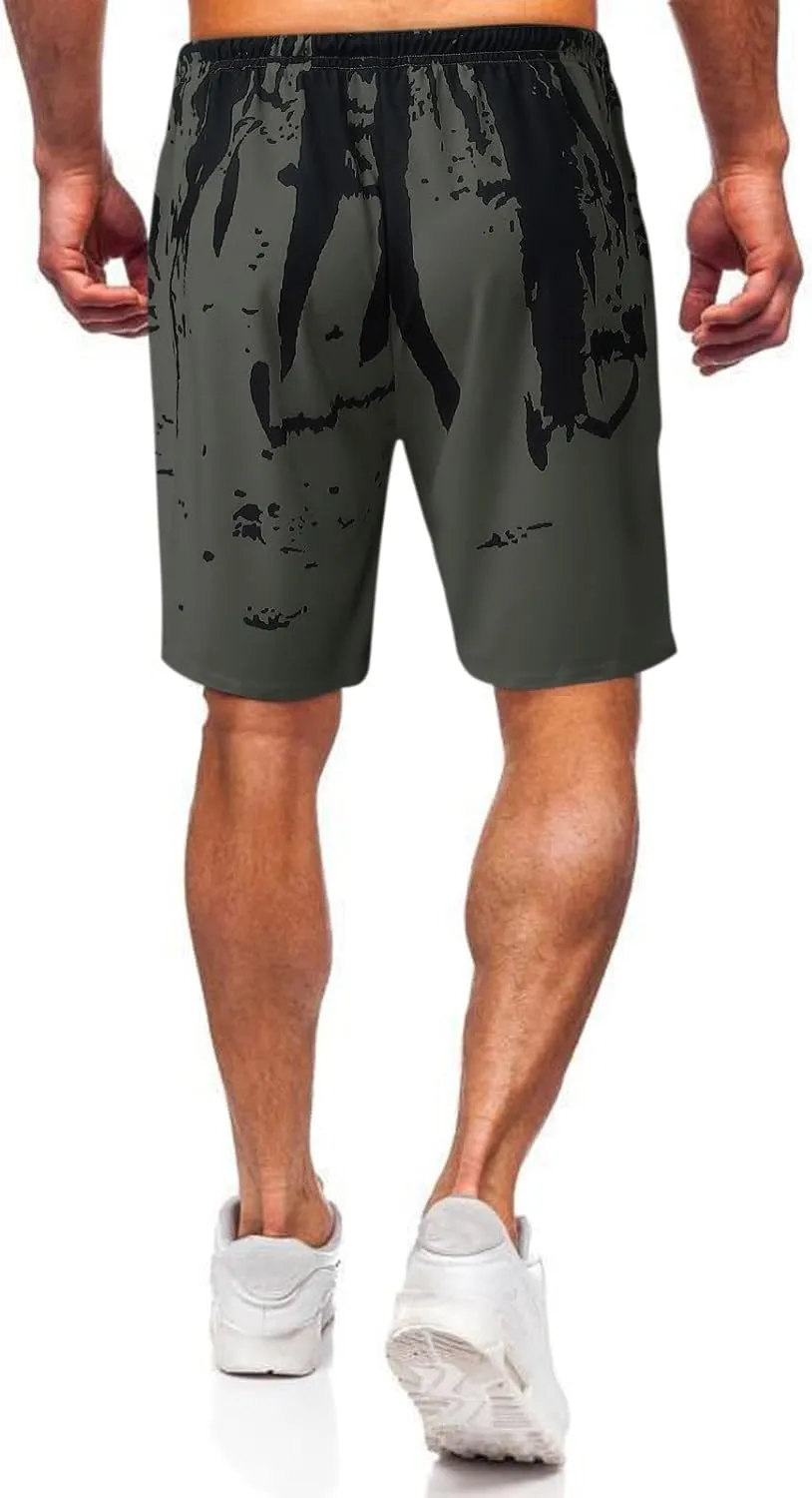 Men's Athletic Shorts Workout Gym Shorts with Multi Pockets Hiking Cargo Shorts Casual Summer Jogger Shorts 2024