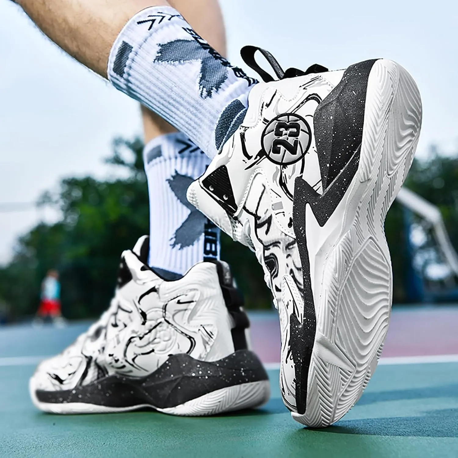 Men's Basketball Shoes Fashion Printed Sneakers