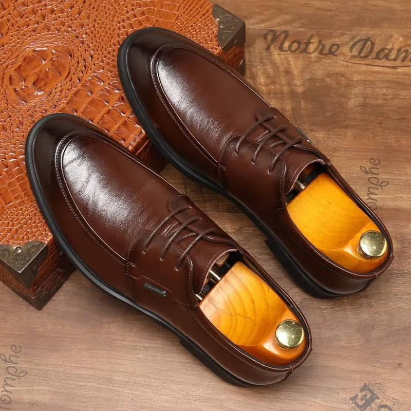 Men's Business Office Wedding Oxfords Breathable Lace-up Casual Comfortable Walking Shoes