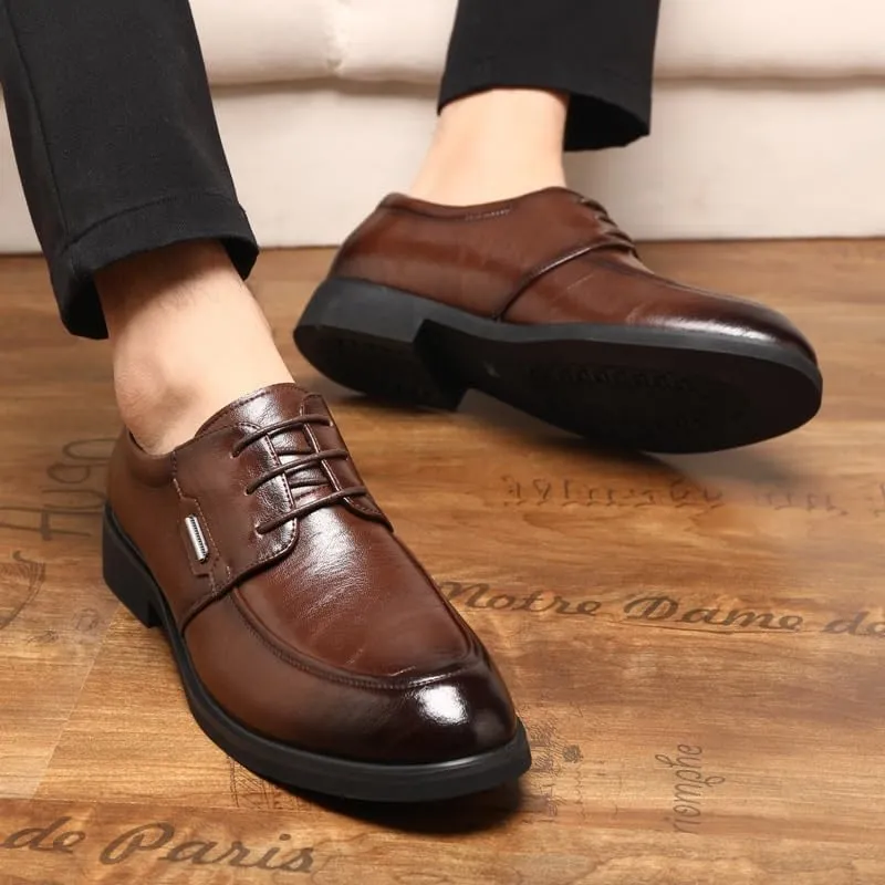Men's Business Office Wedding Oxfords Breathable Lace-up Casual Comfortable Walking Shoes
