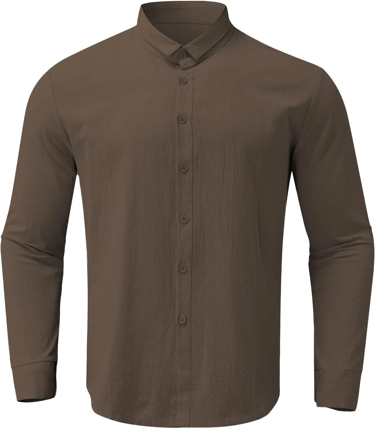 Mens Button Down Linen Shirts Cotton Linen Casual Long Sleeve Untucked Shirts Lightweight Quick Dry Summer Beach Tops