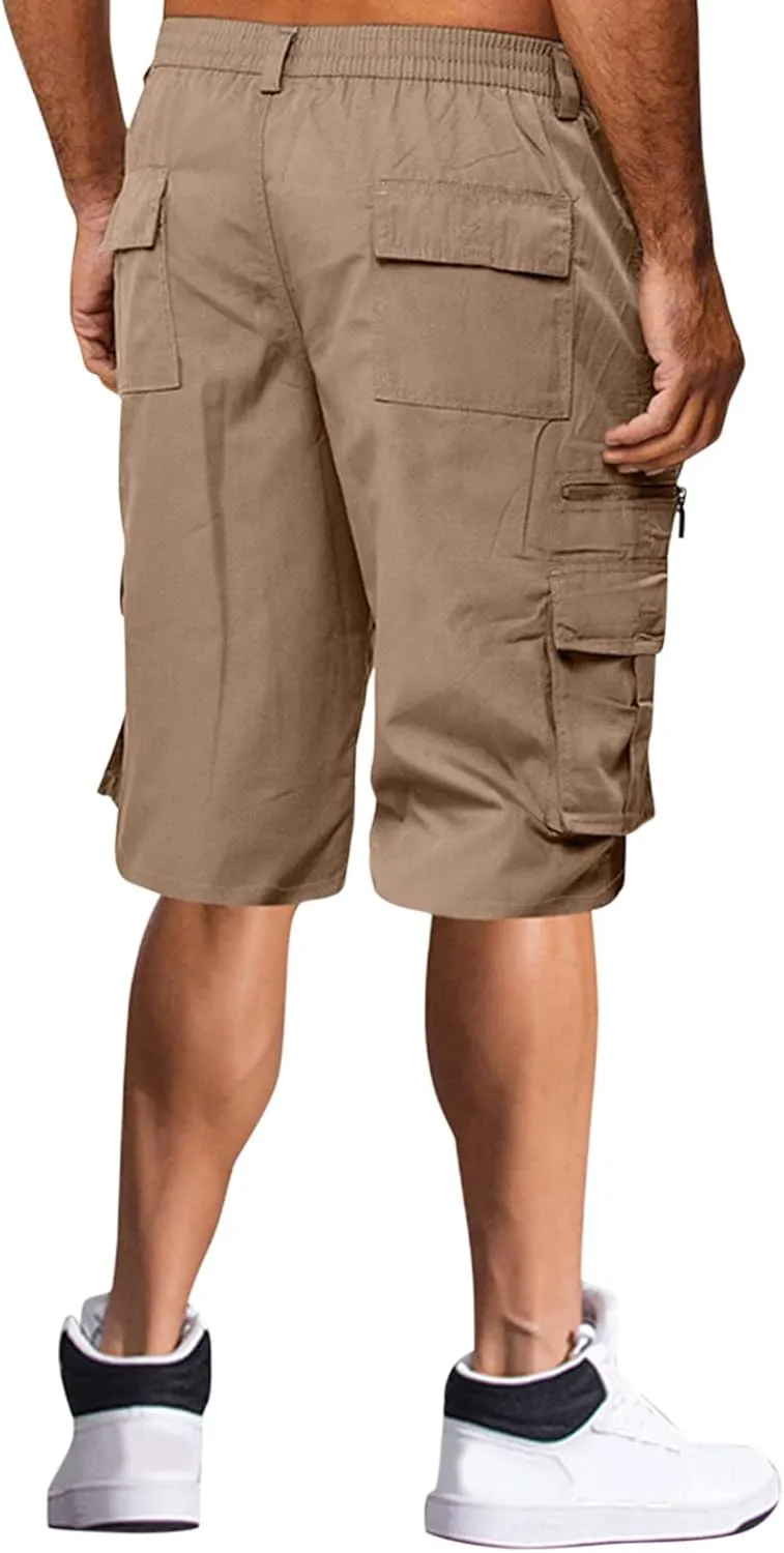 Men's Cargo Pants Baggy Shorts Mens Cargo Shorts Cotton Work Shorts Multi Pocket Casual Workout Shorts Loose Shorts