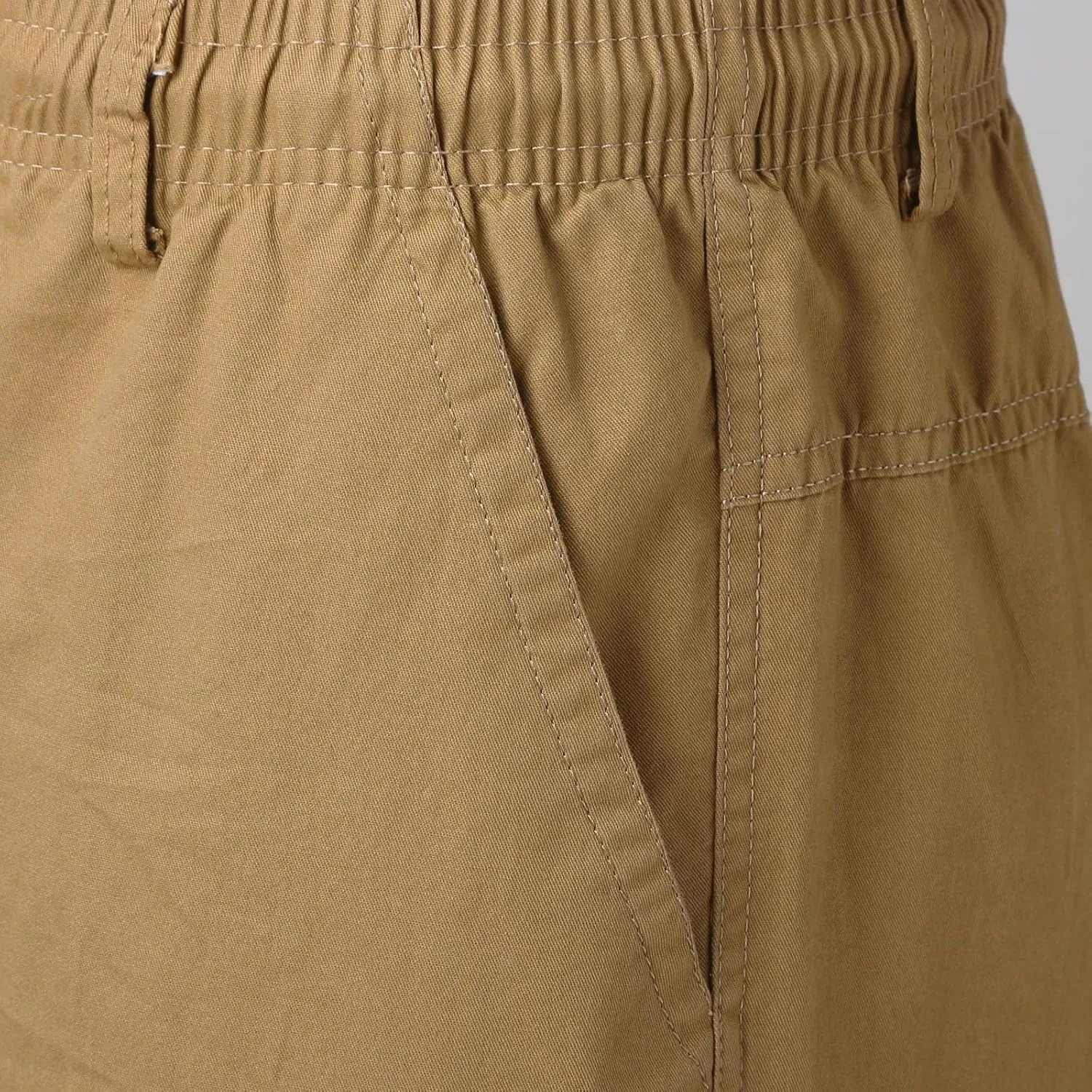 Mens Cargo Shorts Men's Elastic Waist Multi Pockets Work Shorts Knee Length Tactical Hiking Shorts Golf Shorts