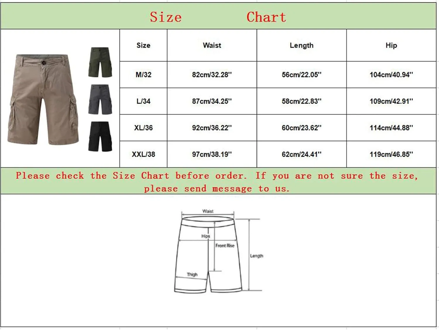 Mens Cargo Shorts Men's Hiking Cargo Shorts with 6 Pockets Lightweight Stretch Shorts Outdoor Fishing Golf Shorts