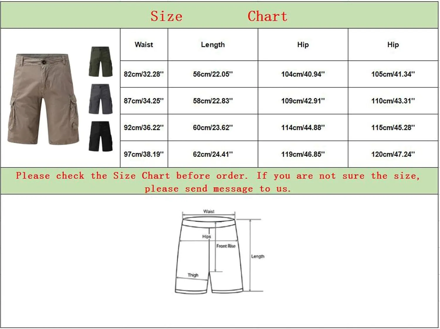 Mens Cargo Shorts Men's Hiking Cargo Shorts with 6 Pockets Lightweight Stretch Shorts Outdoor Fishing Golf Shorts