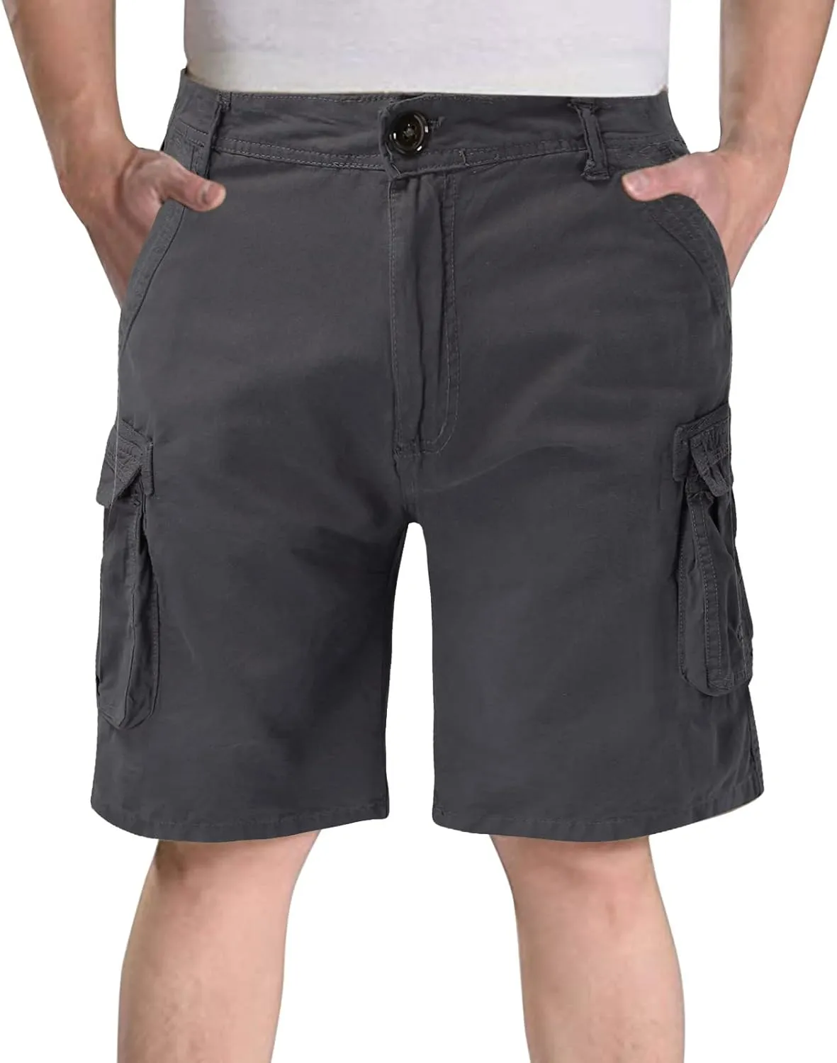 Mens Cargo Shorts Men's Hiking Cargo Shorts with 6 Pockets Lightweight Stretch Shorts Outdoor Fishing Golf Shorts