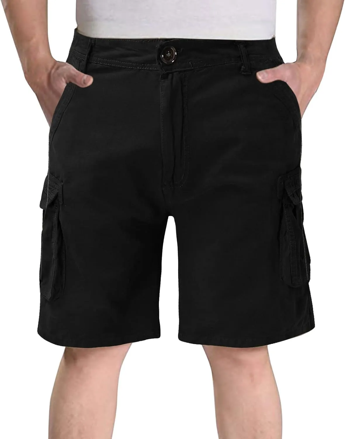 Mens Cargo Shorts Men's Hiking Cargo Shorts with 6 Pockets Lightweight Stretch Shorts Outdoor Fishing Golf Shorts
