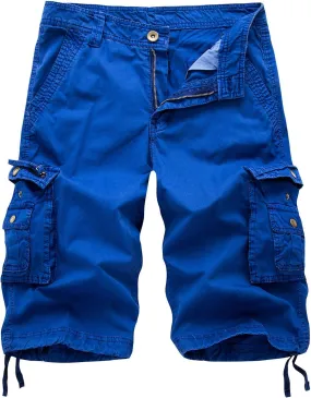 Mens Cargo Shorts Men's Hiking Cargo Shorts with Multi-Pockets Tactical Solid Shorts Outdoor Fishing Golf Shorts
