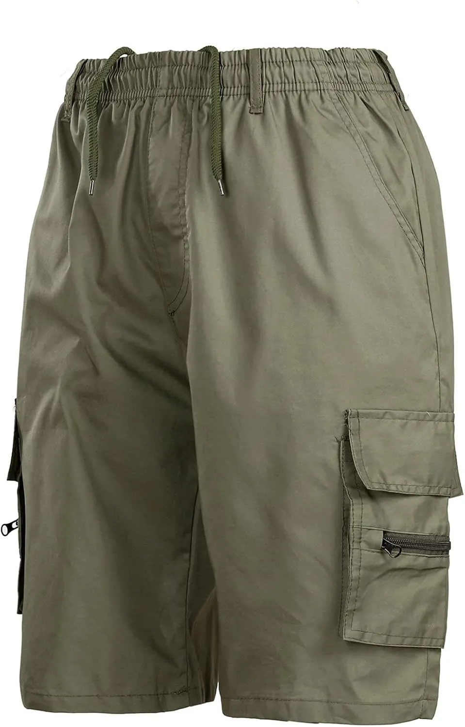 Mens Cargo Shorts Mens Shorts Casual Comfortable Workout Shorts Drawstring Zipper Pockets Elastic Waist Shorts Pant