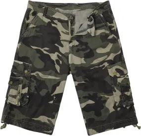 Mens Cargo Shorts Summer Shorts Camo Outdoor Hiking Shorts Tactical Military Training Shorts with Multi Pockets