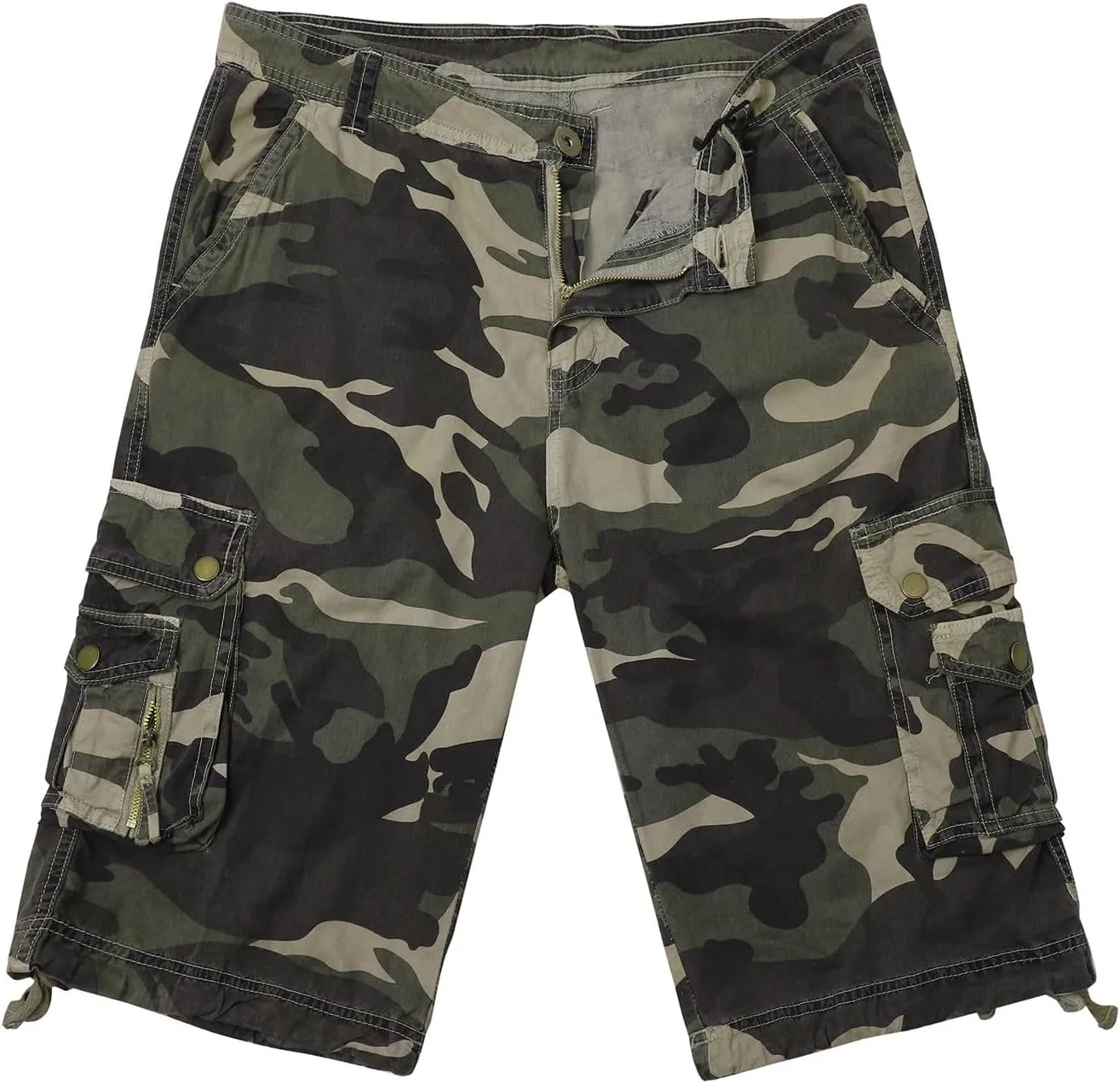 Mens Cargo Shorts Summer Shorts Camo Outdoor Hiking Shorts Tactical Military Training Shorts with Multi Pockets