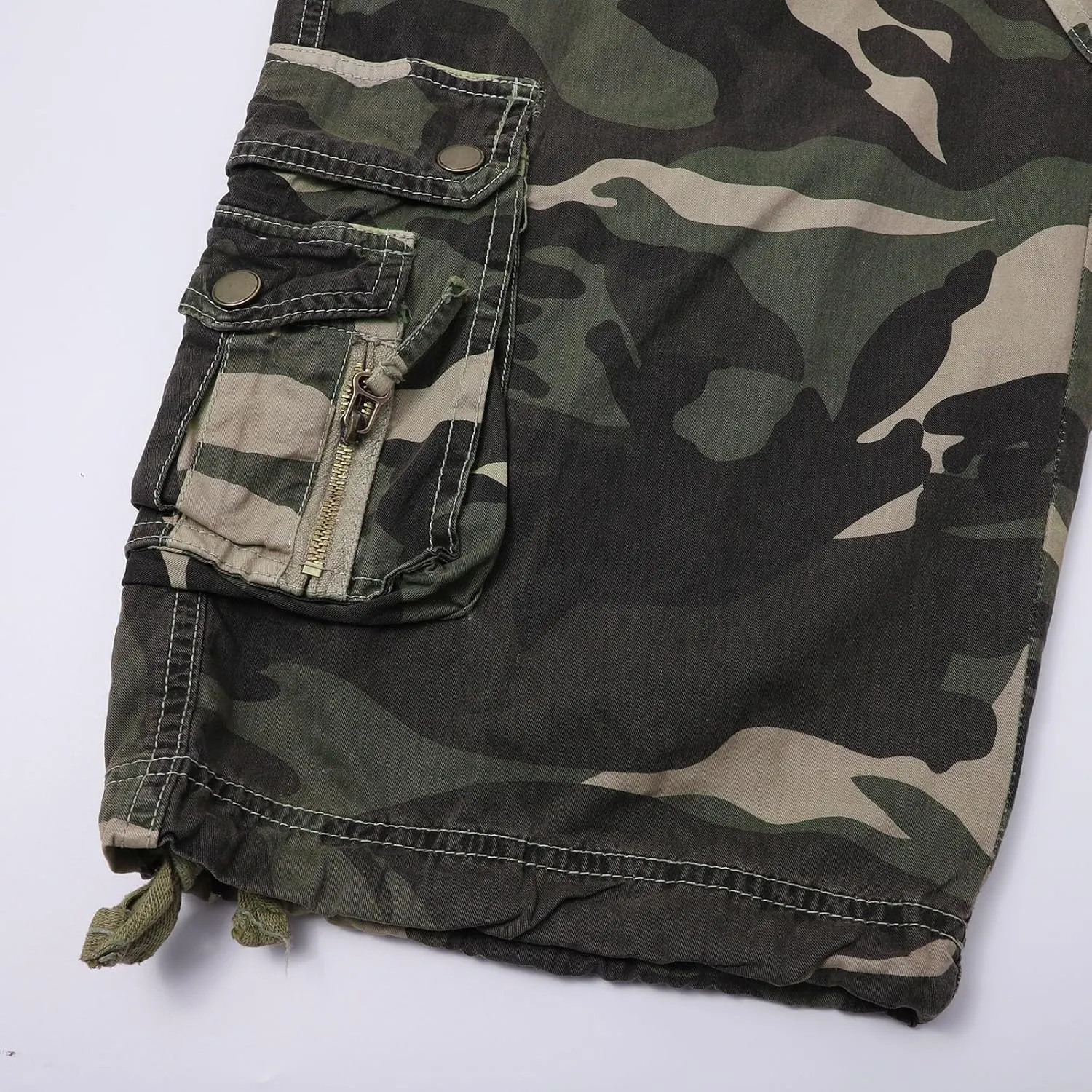 Mens Cargo Shorts Summer Shorts Camo Outdoor Hiking Shorts Tactical Military Training Shorts with Multi Pockets