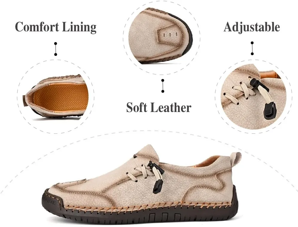 Mens Casual Loafers Lightweight Walking Shoes Slip Resistant Driving Shoes Comfortable Fashion Oxford Shoes