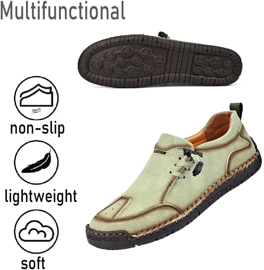 Mens Casual Loafers Lightweight Walking Shoes Slip Resistant Driving Shoes Comfortable Fashion Oxford Shoes