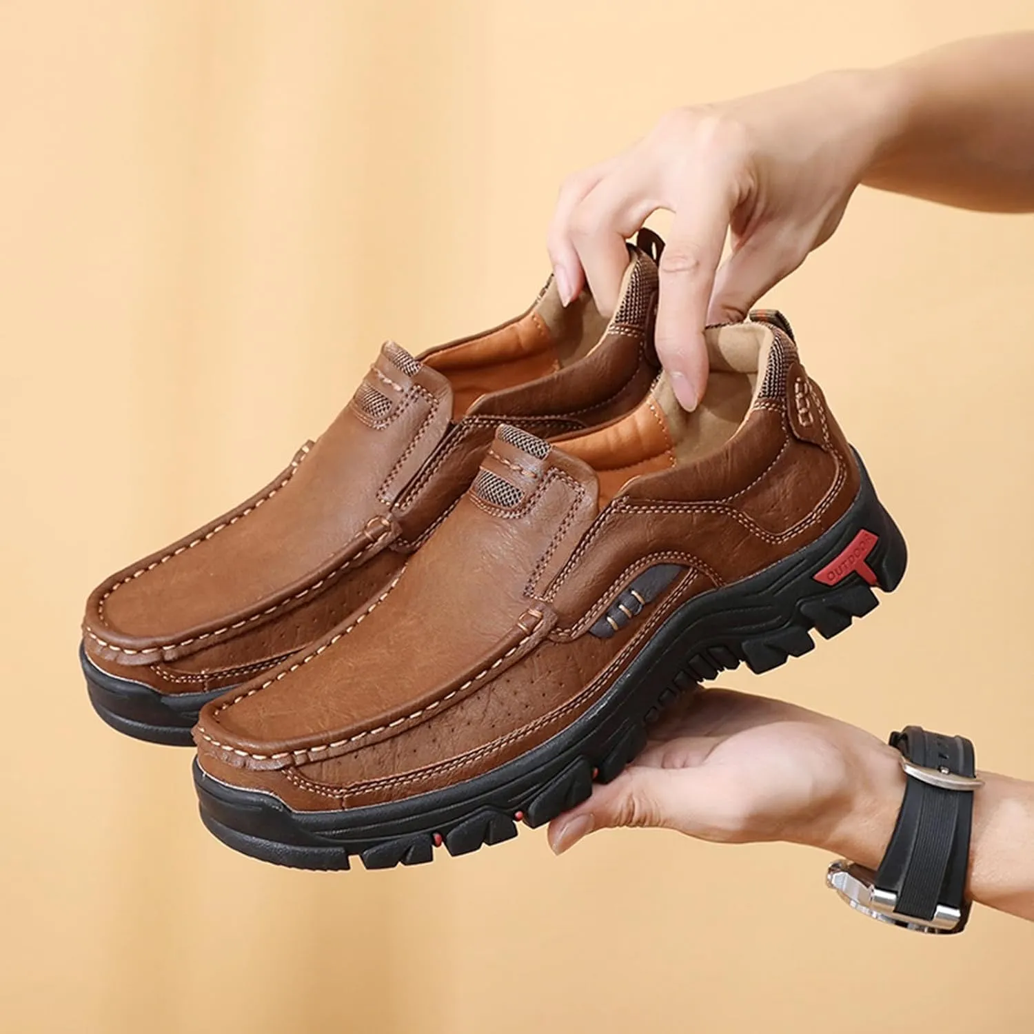 Men's Casual Penny Loafers Comfort Sofft Moccasins Platform Anti-Slip Slip On Walking Shoes for Work, Driving, Partying and Walking