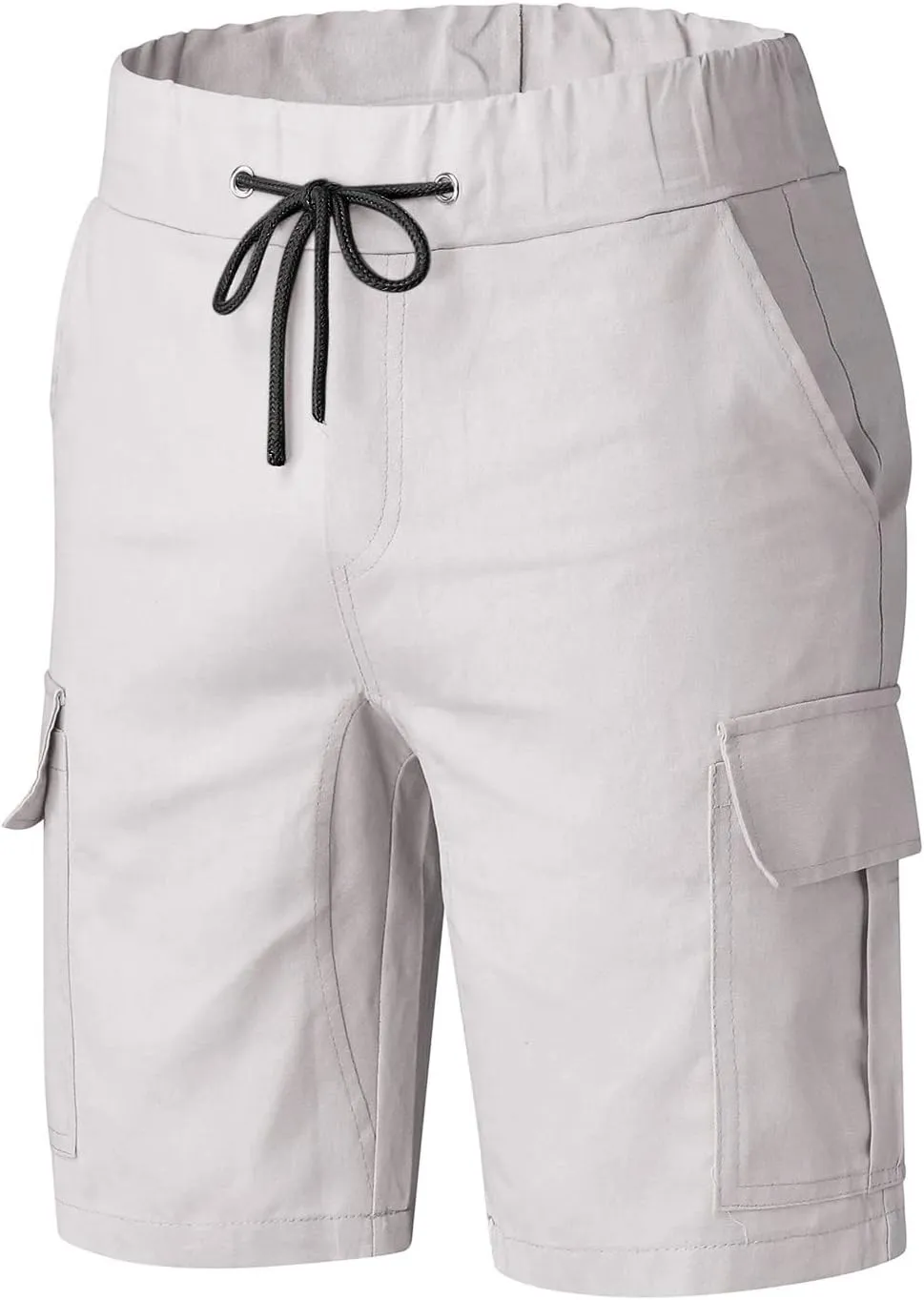 Mens Casual Shorts - Cotton Drawstring Summer Beach Stretch Twill Chino Golf Shorts Classic Shorts Casual Shorts