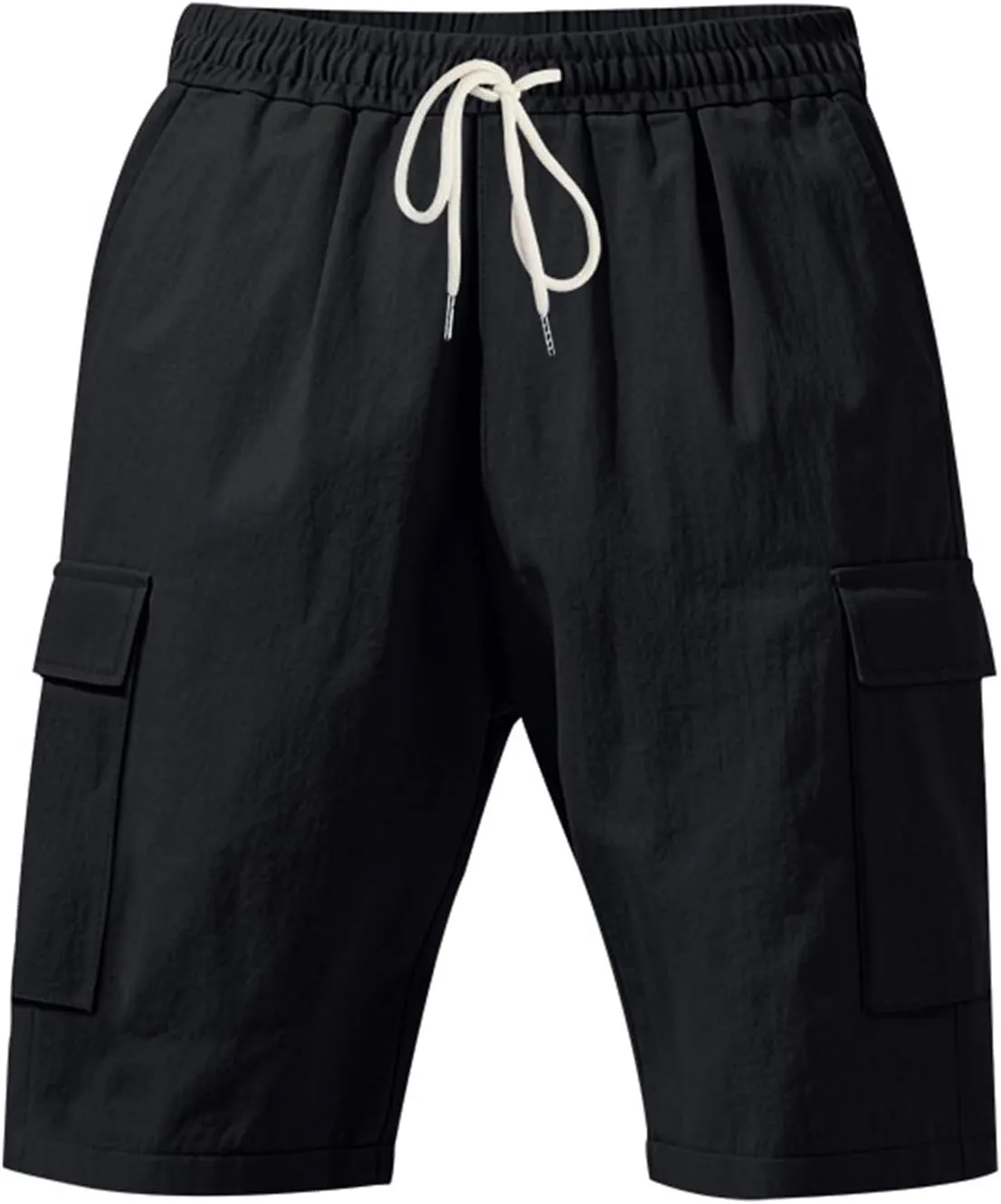 Mens Casual Shorts Summer Beach Elastic Waist Drawstring Shorts Lightweight Quicky Dry Vacation Shorts