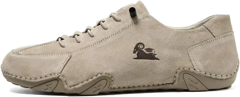 Men's Comfortable Walking Hiking Shoes Fashion Casual Lightweight Slip-on Leather Sneakers