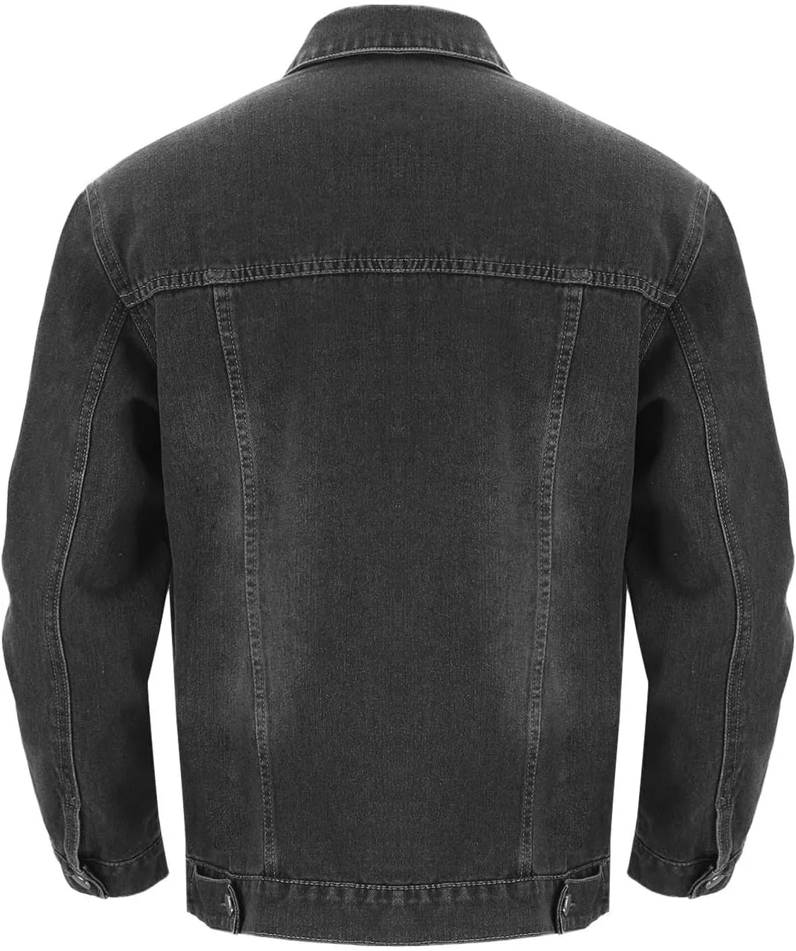 Mens Denim Jacket Long Sleeve Button Down Jackets Distressed Jean Jackets Trucker Jacket Casual Slim Fit Coat