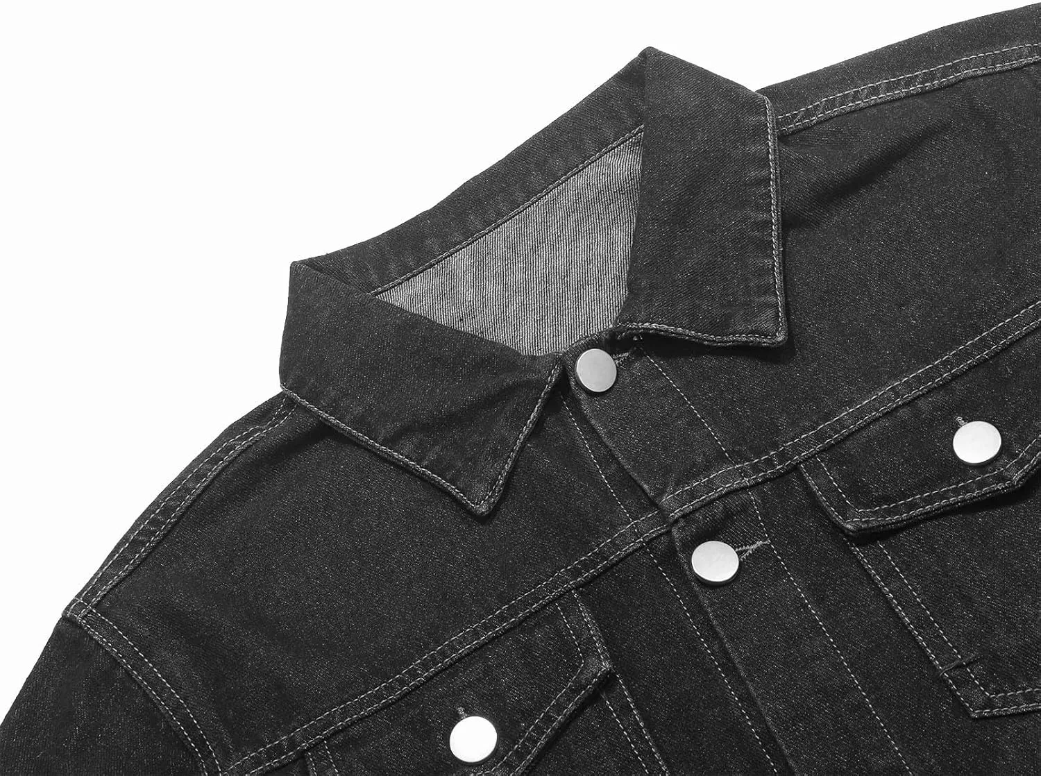 Mens Denim Jacket Long Sleeve Button Down Jackets Distressed Jean Jackets Trucker Jacket Casual Slim Fit Coat