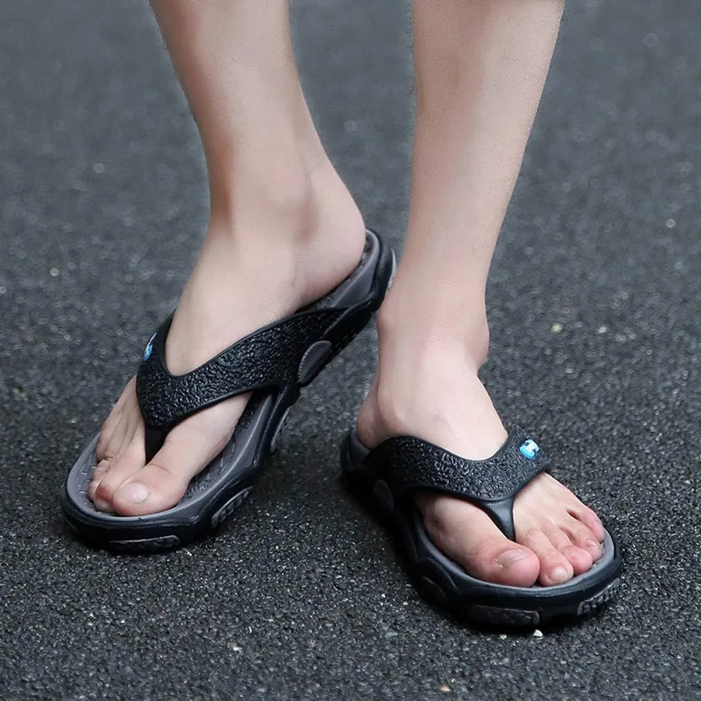 Men's Fashion Spliced Soft Soled Flip Flops for Casual Outdoor Beach Flip Flops Men Shower Sandals
