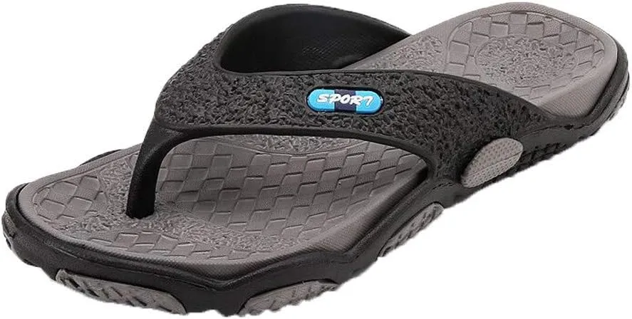 Men's Fashion Spliced Soft Soled Flip Flops for Casual Outdoor Beach Flip Flops Men Shower Sandals