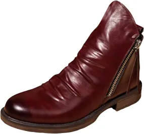 Men's Fashionable Retro Ankle Boots Zipper Sleeve Casual Leather Chukka Boot Water Proof Side Zip Chukka Boots Mens Pack