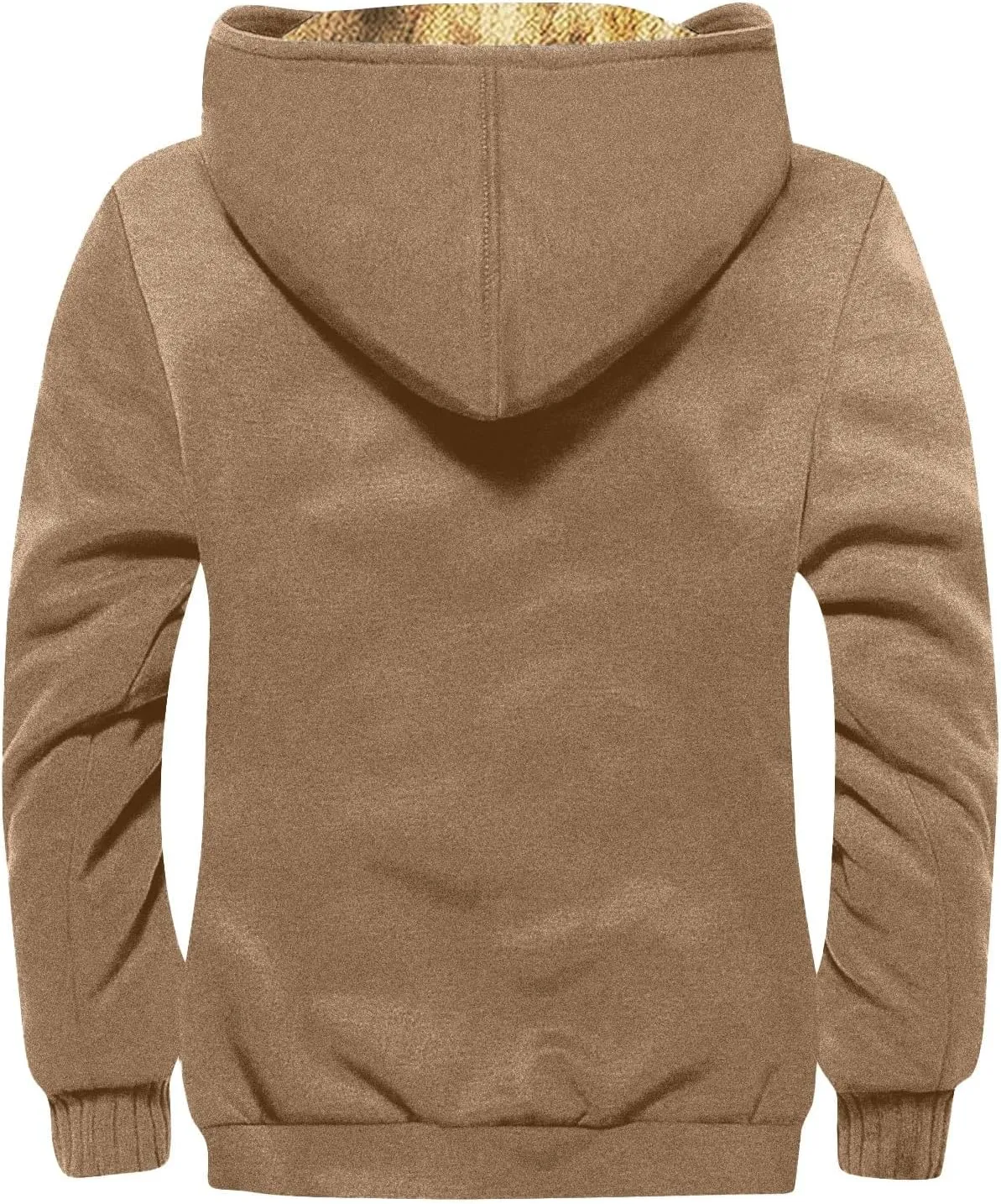 Men'S Fleece Jackets & Coats Heated Solid Color Jacket Autumn Winter Casual Trend Zipper Hooded Jacket