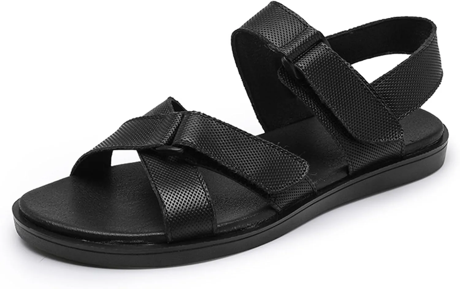Mens Genuine Leather Sandals Outdoor Sandals Mens Adjustable Strap Sandals Mens Leather Sandals