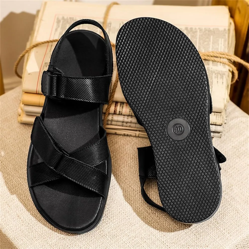 Mens Genuine Leather Sandals Outdoor Sandals Mens Adjustable Strap Sandals Mens Leather Sandals