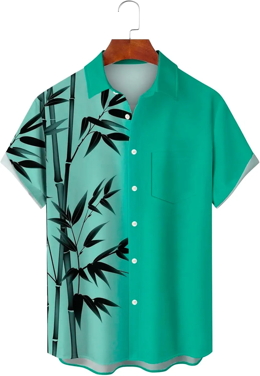 Men's Hawaiian Shirt Short Sleeves Button Down Shirts Casual Summer Beach Tropical Printed Palm Holiday Shirts