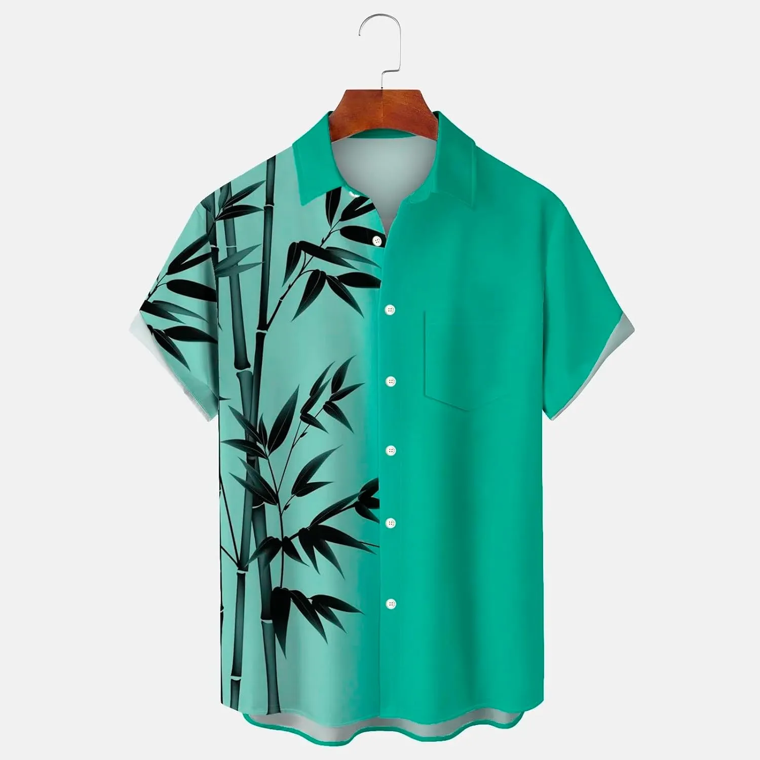 Men's Hawaiian Shirt Short Sleeves Button Down Shirts Casual Summer Beach Tropical Printed Palm Holiday Shirts