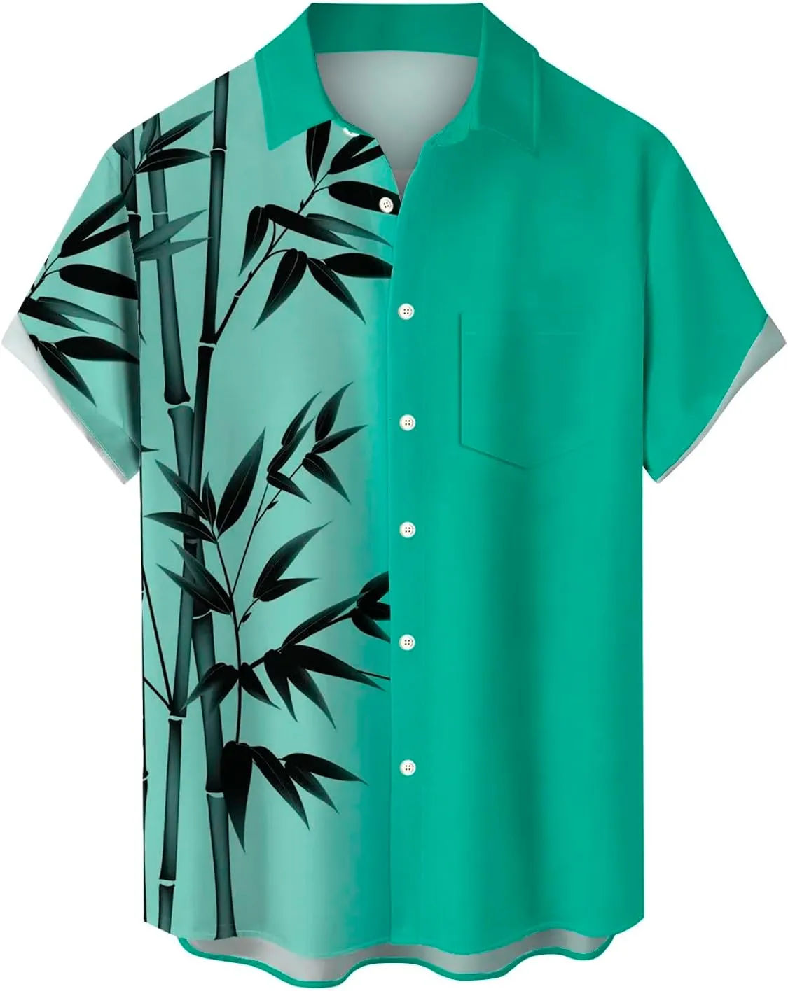 Men's Hawaiian Shirt Short Sleeves Button Down Shirts Casual Summer Beach Tropical Printed Palm Holiday Shirts