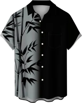 Men's Hawaiian Shirt Short Sleeves Button Down Shirts Casual Summer Beach Tropical Printed Palm Holiday Shirts