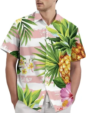 Mens Hawaiian Shirts Short Sleeve Button Down Floral Shirt Casual Summer Beach Vacation Shirts with Pocket 2025