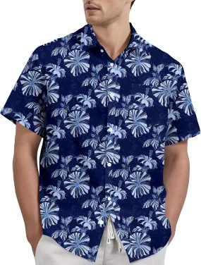 Mens Hawaiian Shirts Short Sleeve Button Down Floral Shirt Casual Summer Beach Vacation Shirts with Pocket 2025