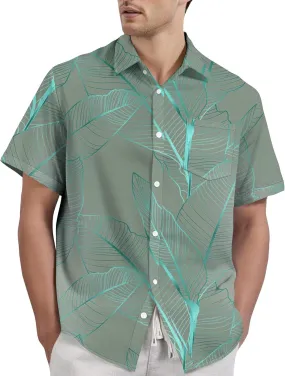 Mens Hawaiian Shirts Short Sleeve Button Down Floral Shirt Casual Summer Beach Vacation Shirts with Pocket 2025
