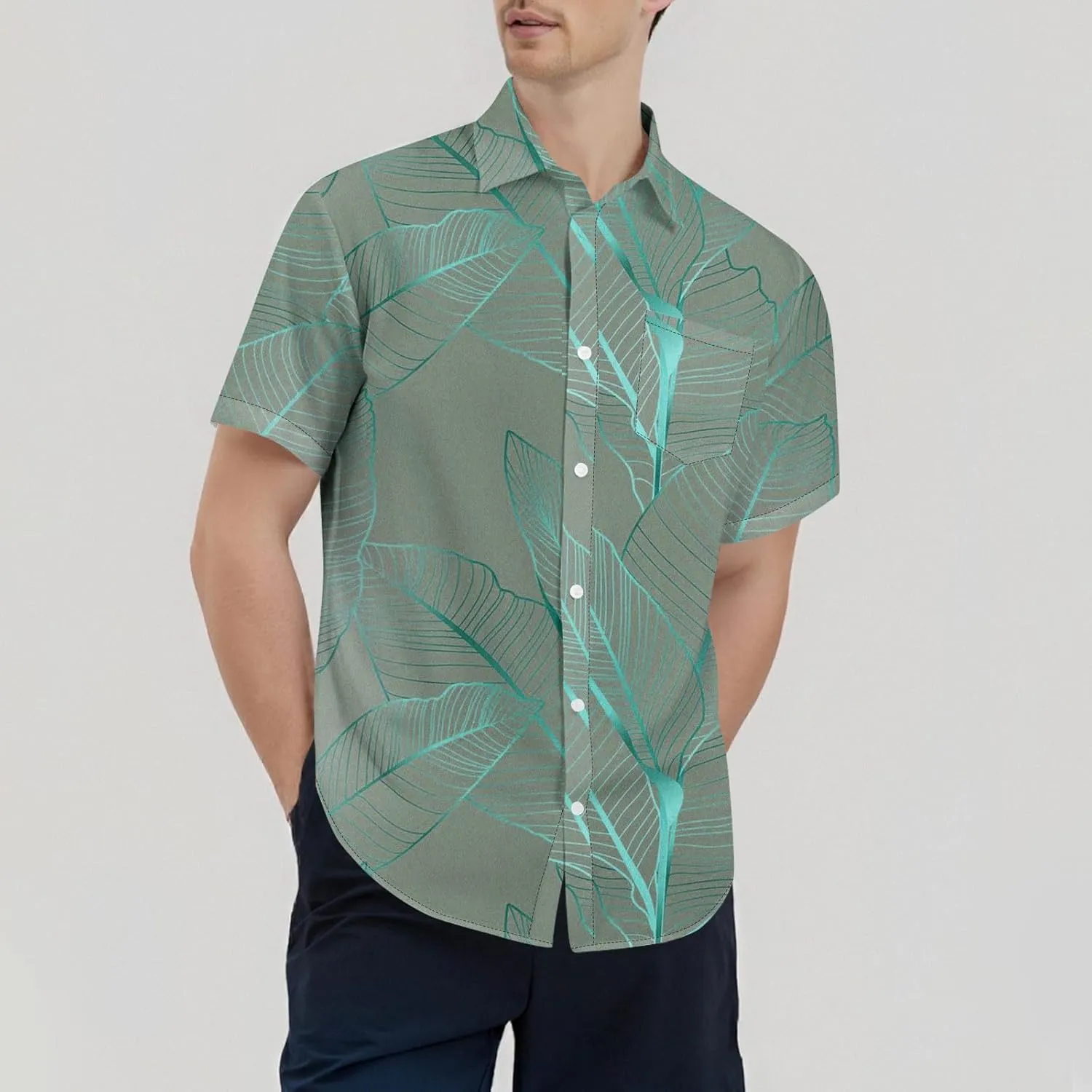 Mens Hawaiian Shirts Short Sleeve Button Down Floral Shirt Casual Summer Beach Vacation Shirts with Pocket 2025