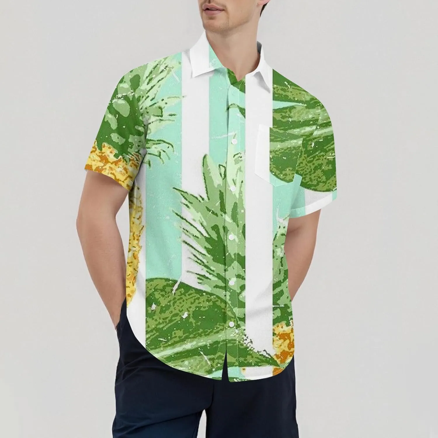Mens Hawaiian Shirts Short Sleeve Button Down Floral Shirt Casual Summer Beach Vacation Shirts with Pocket 2025