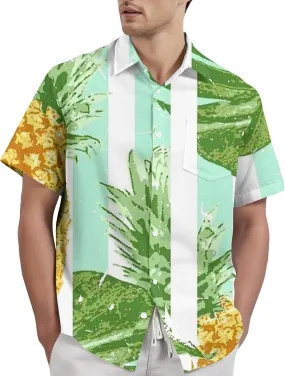 Mens Hawaiian Shirts Short Sleeve Button Down Floral Shirt Casual Summer Beach Vacation Shirts with Pocket 2025