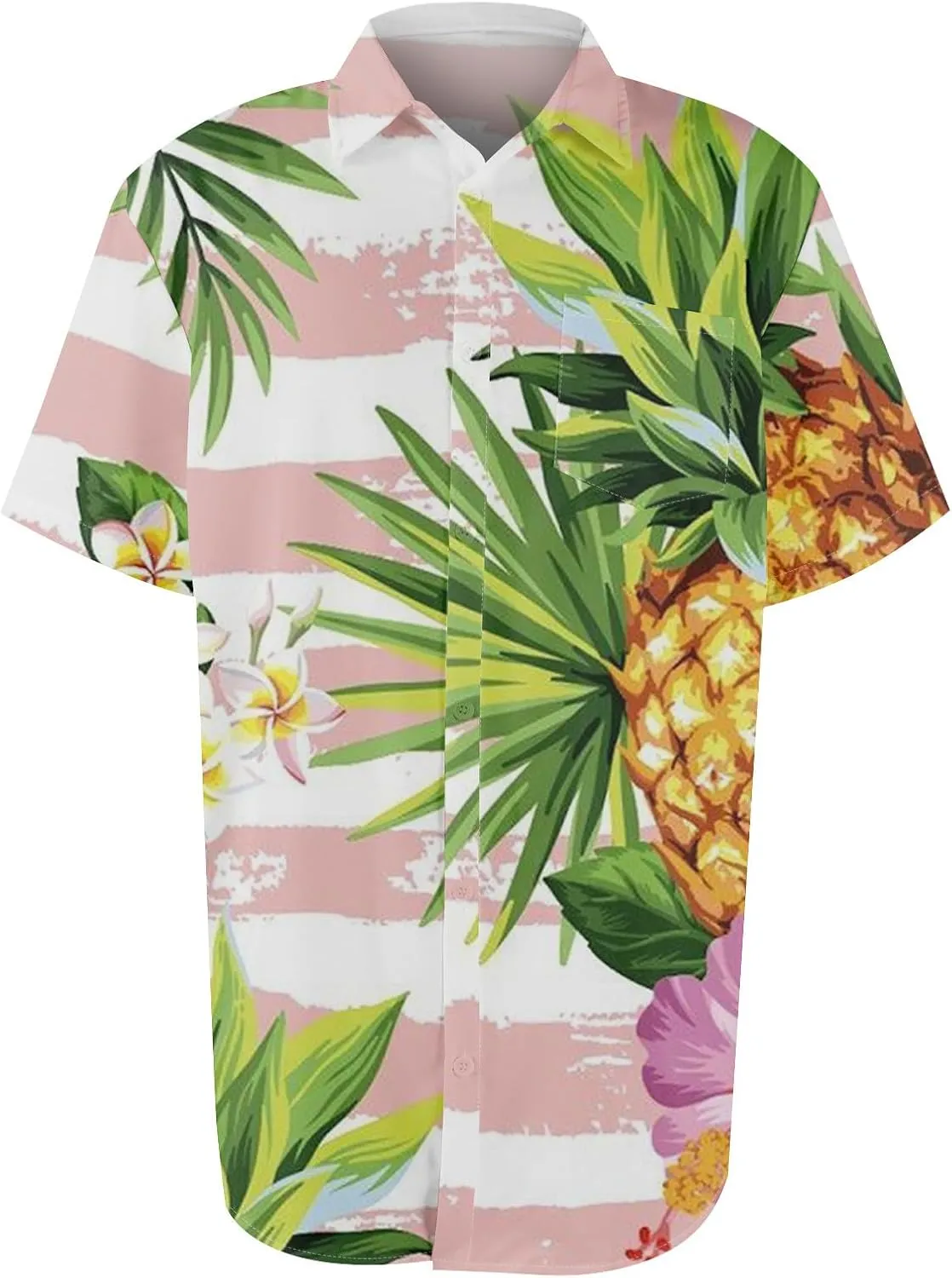 Mens Hawaiian Shirts Short Sleeve Button Down Floral Shirt Casual Summer Beach Vacation Shirts with Pocket 2025