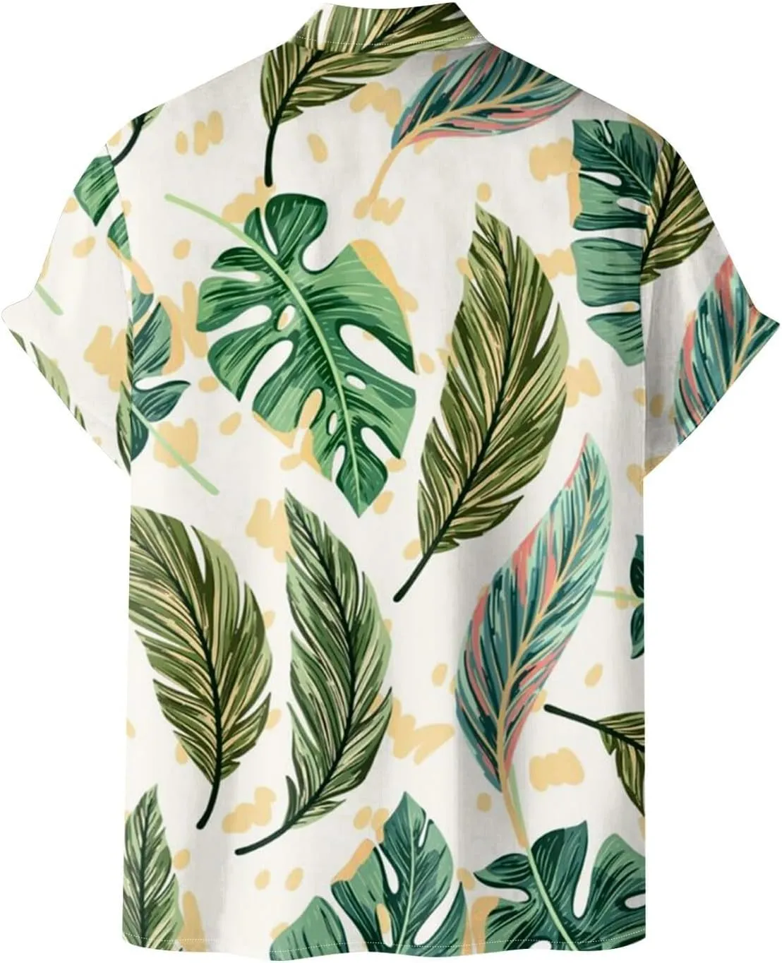Mens Hawaiian T-Shirts 2025 Summer Short Sleeve Casual Button Down Tropical Beach Shirt Vacation Palm Beach Shirts