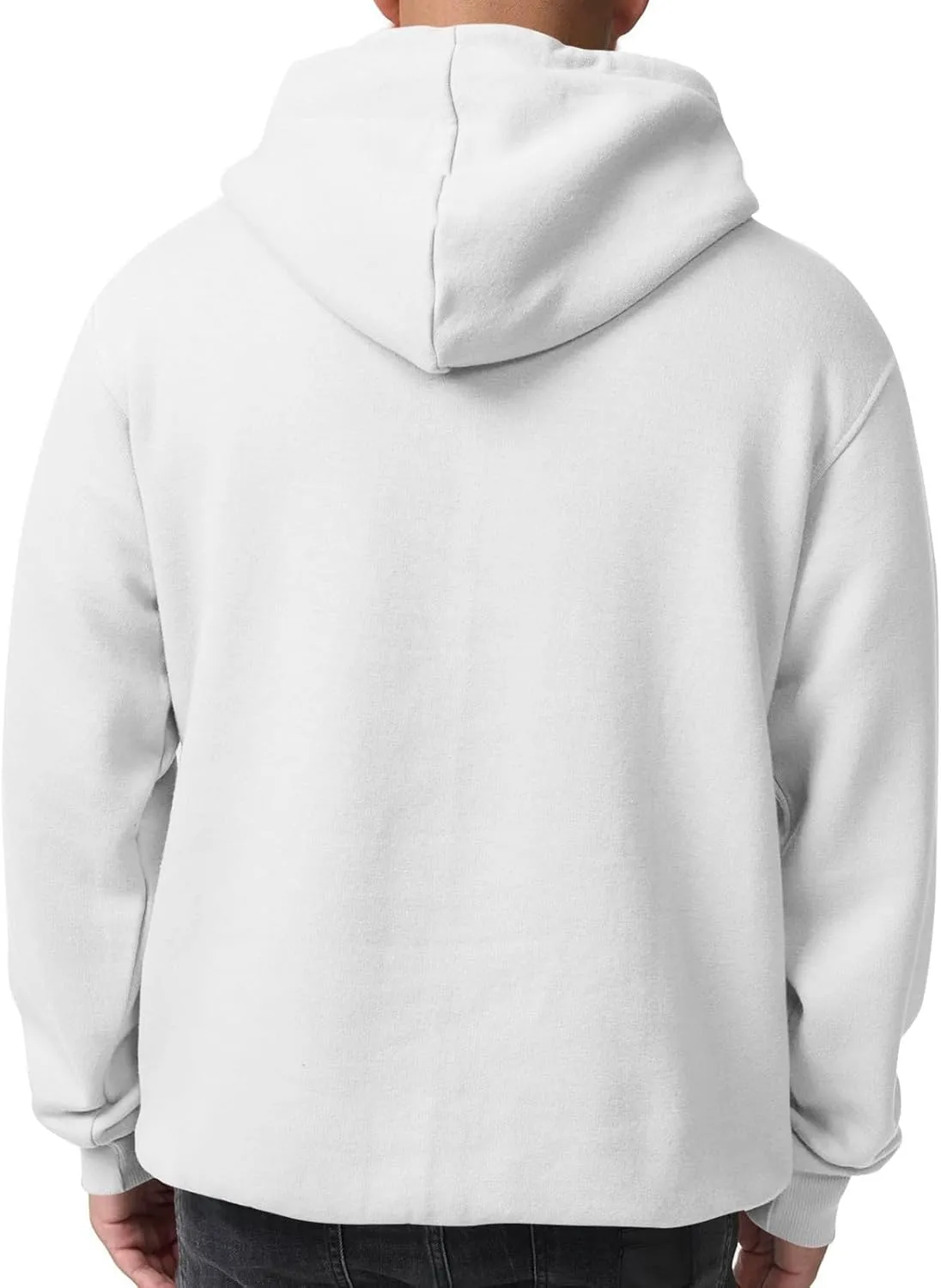 Mens Hoodies Pullover Fleece Lined Oversized Hoodie Casual Loose Long Sleeve Drawstring Hooded Sweatshirt with Pockets
